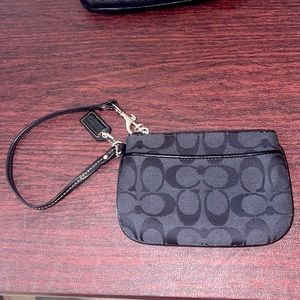 COACH corner zip wristlet